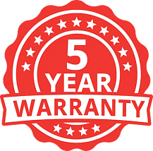 5 Year Warranty 5 Year Warranty